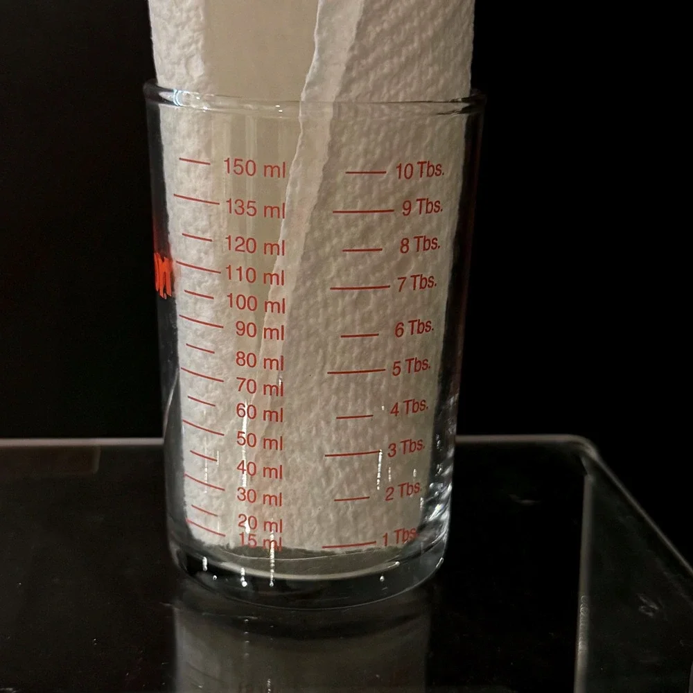 Anchor Hocking Graduated Measuring Cup Glass Red Lettering Set of 2